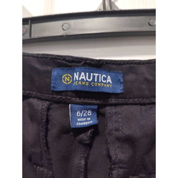 NAUTICA SIZE 6/28 Ankle-Length Tencel STRETCH Black Cropped Jeans-Pants - Picture 5 of 11